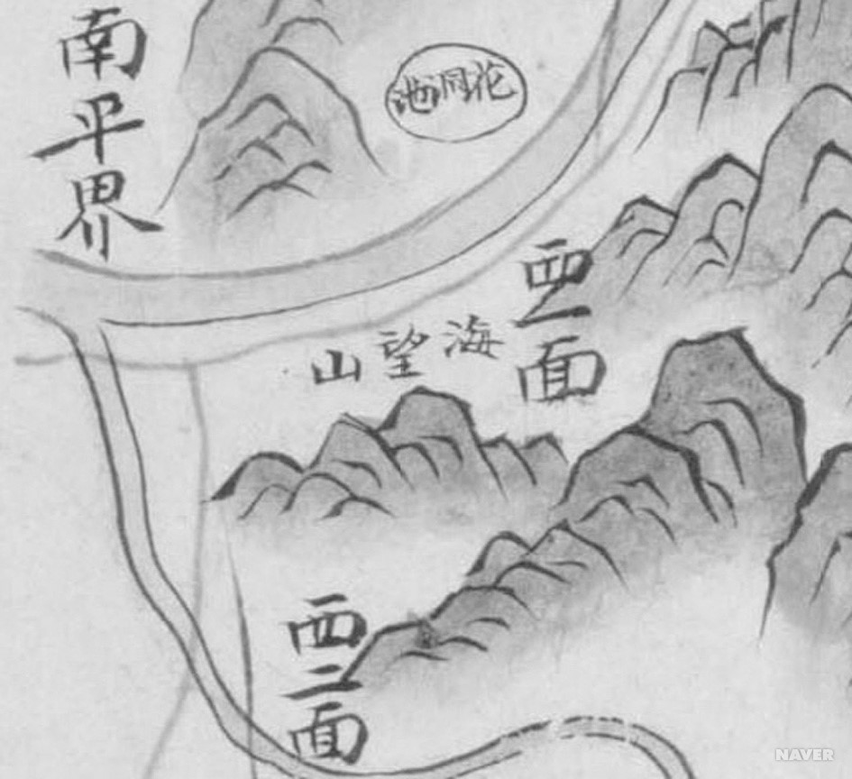 해망산 - 『해동지도』(능주)의 해망산 일대