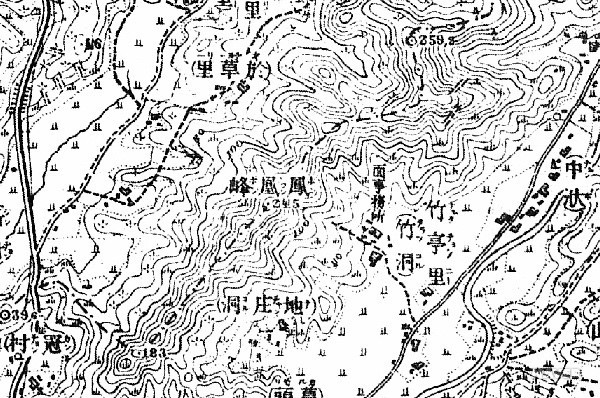 봉황산 - 『조선지형도』의 봉황산(봉황봉) 일대