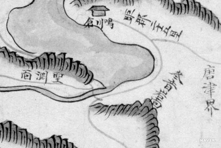 음암면 - 『해동지도』(서산)의 음암면(동음암면) 일대