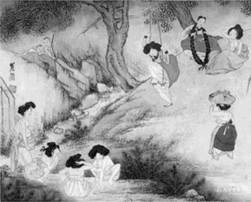 조선이 그림 안으로 : 진경산수화 - 단오(신윤복)