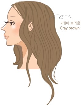 적갈색과 금발의 낮은 빛이 있는 갈색 머리