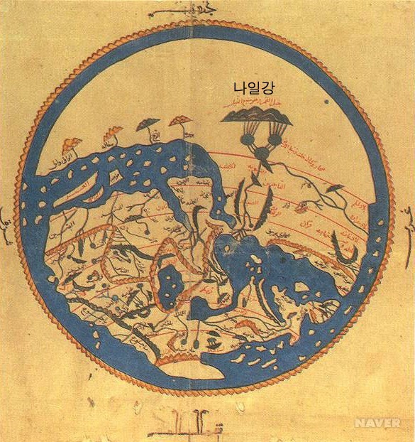 혼일강리역대국도지도 - 알 이드리시의 세계지도