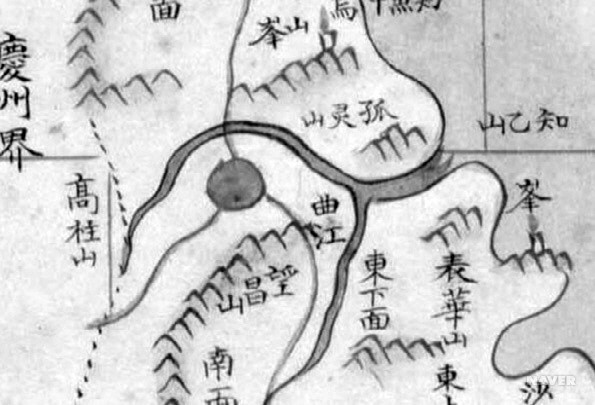 곡강천 - 『조선지도』(흥해)의 곡강천(곡강) 일대