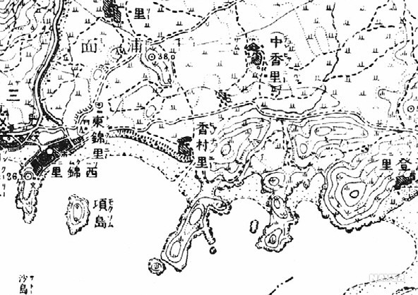 향촌동 - 『조선지형도』(삼천포)의 향촌동(향촌리) 일대