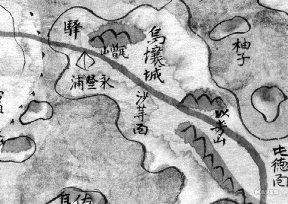 사등면 - 『청구도』(24층 9면)의 사등면 일대