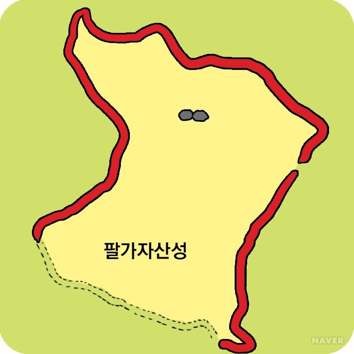 팔가자산성 - 팔가자산성평면도