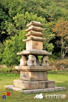 제천 사자빈신사 - 제천 사자빈신사지 사사자 구층석탑 정측면