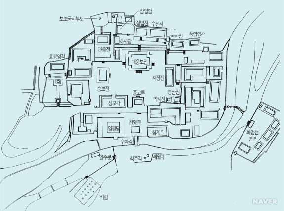 송광사 배치평면도