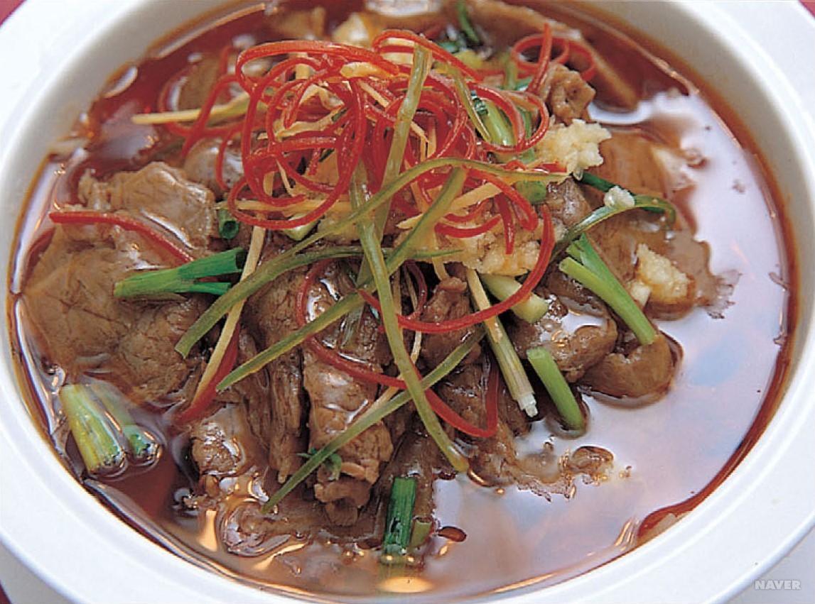 짬뽕 국물 맛의 수이주뉴러우 - 얼큰한 맛의 수이주뉴러우