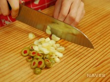 올리브스파게티 요리과정