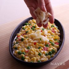 콘치즈 요리과정