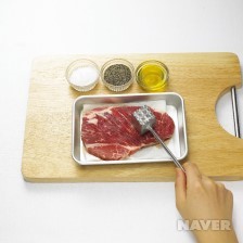 버섯소스스테이크 요리과정