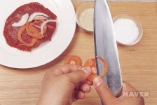 서로인스테이크 요리과정