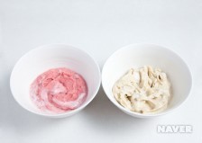 바나나와 딸기아이스크림 요리과정
