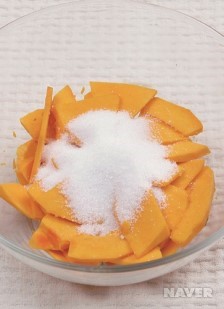 단호박떡케이크 요리과정