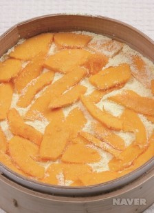 단호박떡케이크 요리과정