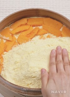 단호박떡케이크 요리과정