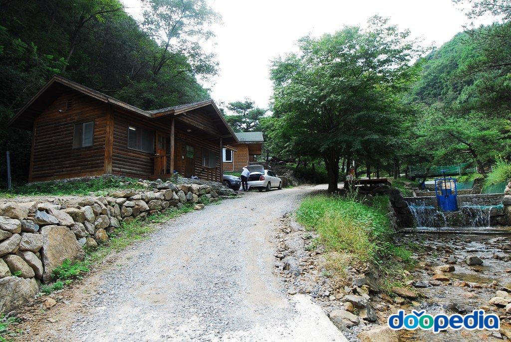 불정자연휴양림 - 불정동자연휴양림 계곡 옆 숲속의 집