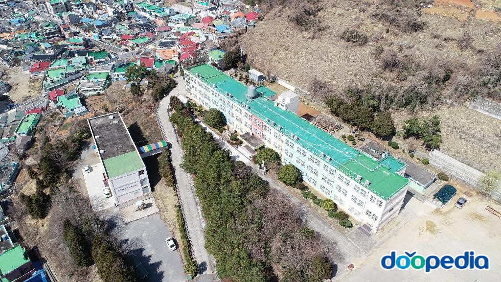 여수봉산초등학교 - 여수봉산초등학교 항공사진