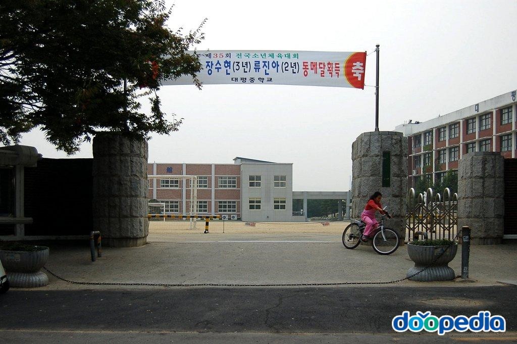 대평중학교 - 대평중학교 교문