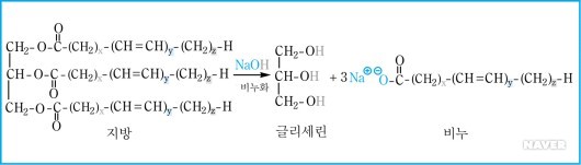 지방의 비누화에 의한 공업적 비누 제조