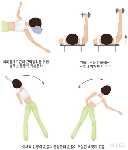 여러 가지 어깨뼈 안정화 운동