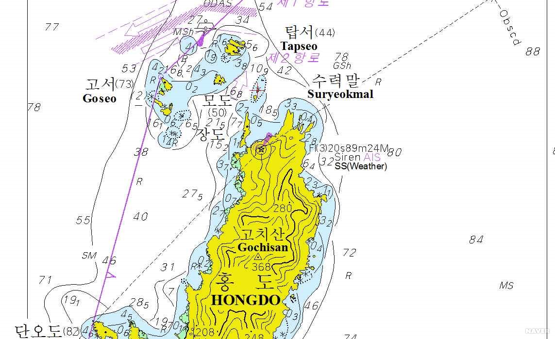 망덕도 - 망덕도 해도