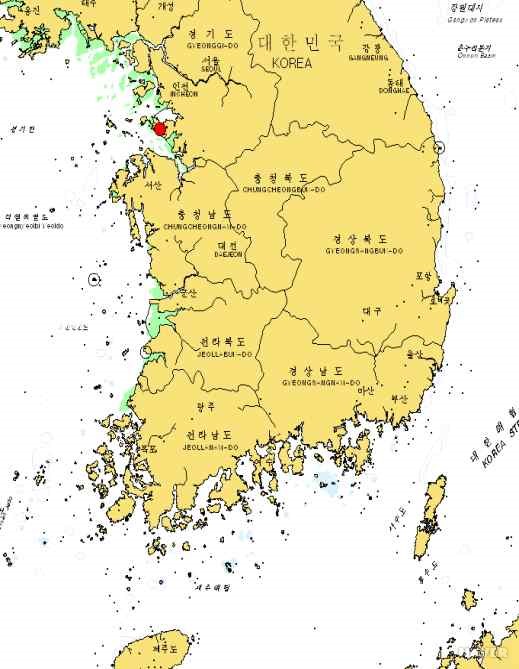 누에섬 - 누에섬 해도