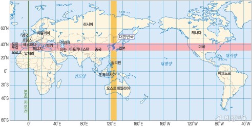 위도, 경도/서울, 부산/위도 1도 거리 : 네이버 블로그
