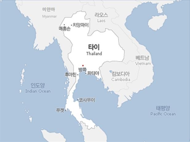 콩웡 - 콩웡이 사용되는 타이(태국)와 인근 국가들