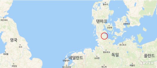 앙겔른 반도의 위치