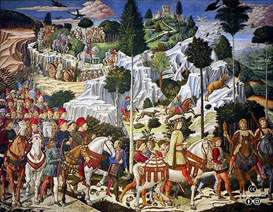 로렌초 데 메디치 (1) - 베노초 고촐리, [동방박사의 행렬] 일부, 1459-1462년