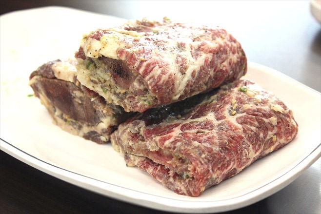 수원 갈비 - 구워서 내지 않는다