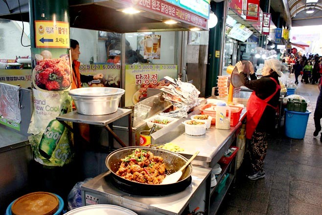 인천 자장면 - 신포시장 닭강정
