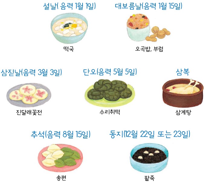 계절 따라 명절 따라 먹는 음식