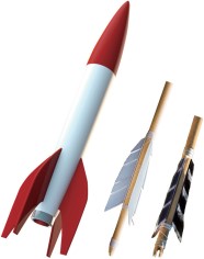 화살 깃과 닮은 로켓의 뒷날개.