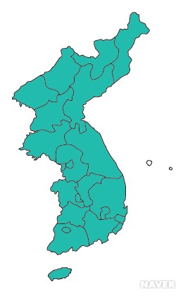 우리하늘소 - 우리하늘소 분포지도