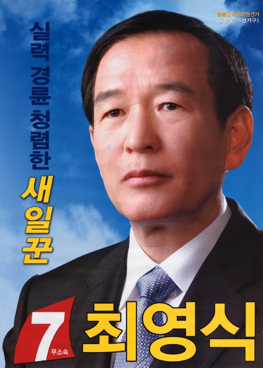 2010 전국동시지방선거 경북 울릉군 기초의원 최영식 선거벽보 - 2010 전국동시지방선거 경북 기초의원 최영식 선거 벽보
