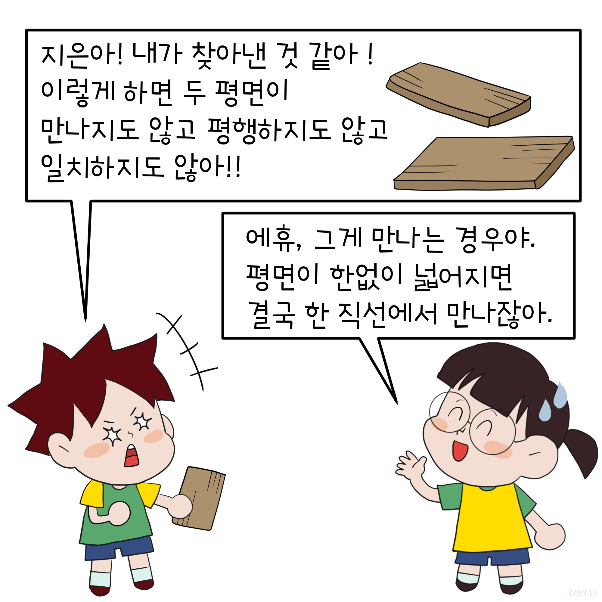 공간에서 두 평면의 위치 관계