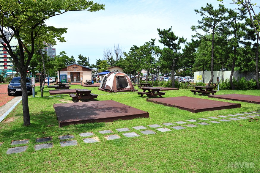 속초 국민여가캠핑장의 풍경