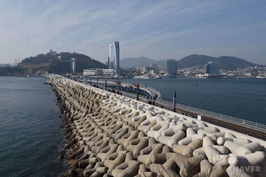 오동도에서 본 여수 시내