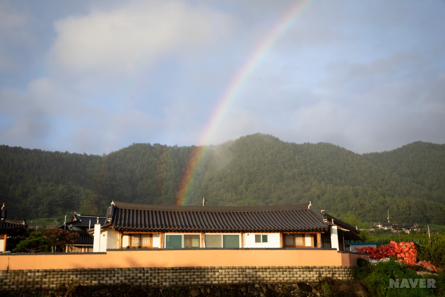 순천 와온해변 무지개